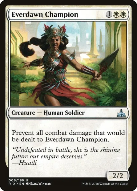 Everdawn Champion, Magic card RIX 6 — Rivals of Ixalan set