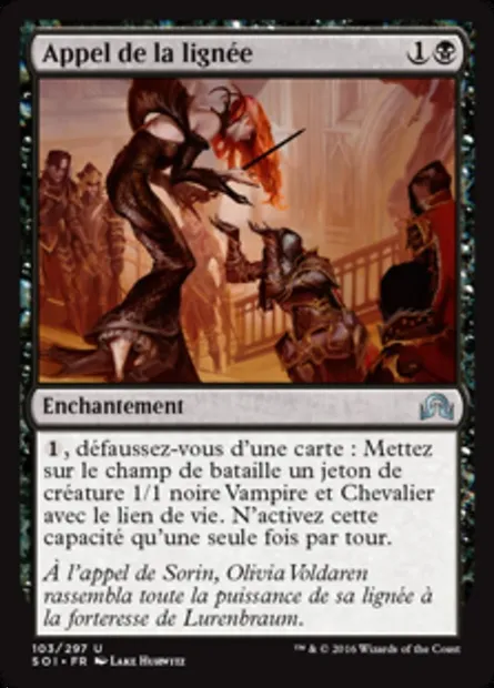 Appel de la lignée, carte Magic SOI 103 — extension Ténèbres sur Innistrad