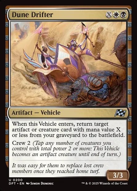 Dune Drifter, Magic card DFT 200 — Aetherdrift set