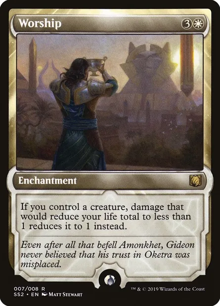 Worship, Magic card SS2 7 — Signature Spellbook: Gideon set