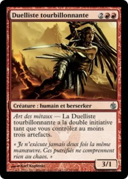 Duelliste tourbillonnante, carte Magic MBS 76 — extension Mirrodin assiégé