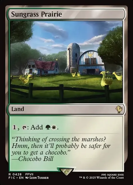 Sungrass Prairie, Magic card FIC 428 — Final Fantasy Commander set