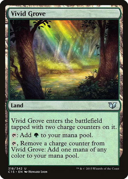 Vivid Grove, Magic card C15 318 — Commander 2015 set