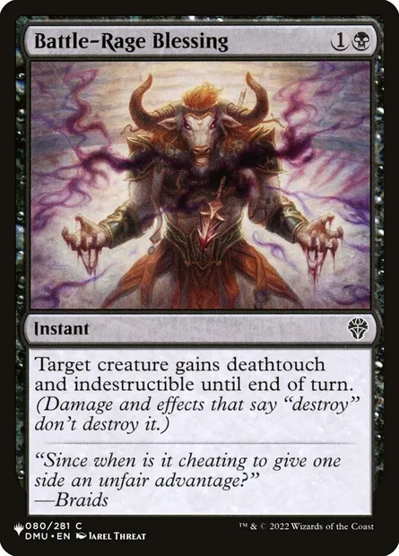 Battle-Rage Blessing, Magic card PLST DMU-80 — The List set