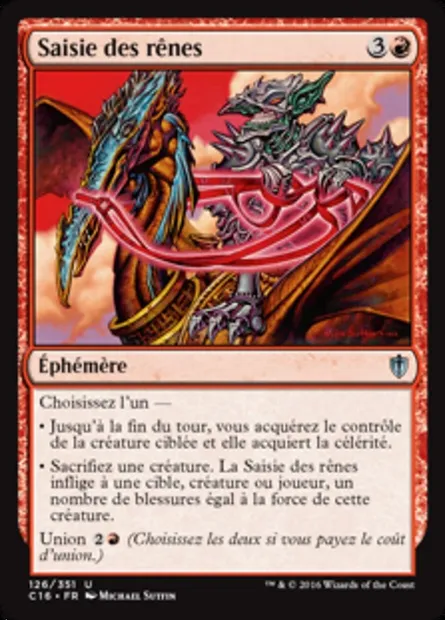 Saisie des rênes, carte Magic C16 126 — extension Commander 2016