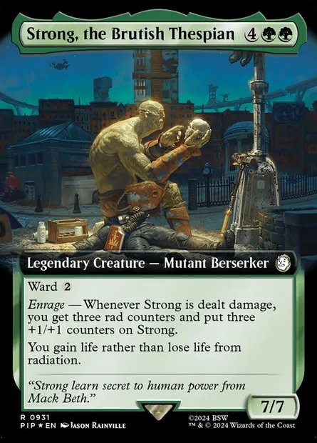 Strong, comédien brutal, carte Magic PIP 931 — extension Fallout