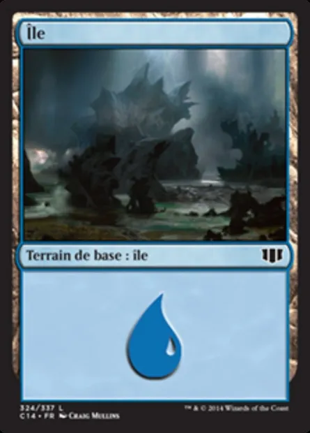 Île, carte Magic C14 324 — extension Commander 2014