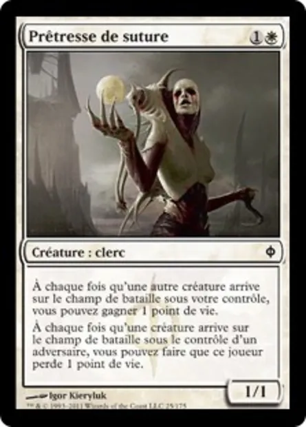 Prêtresse de suture, carte Magic NPH 25 — extension La Nouvelle Phyrexia