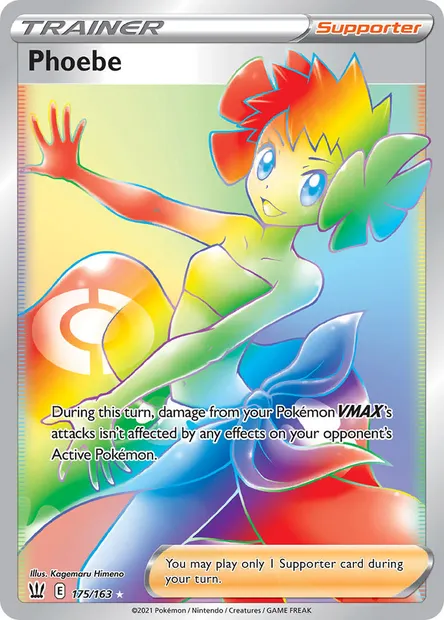 Phoebe, Pokémon card BST 175 — Battle Styles set