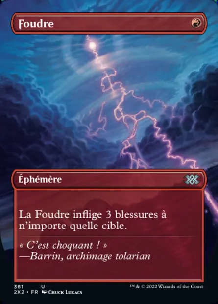 Foudre, carte Magic 2X2 361 — extension Double Masters 2022