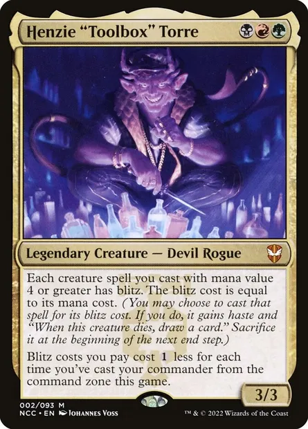 Henzie "Toolbox" Torre, Magic card NCC 2 — New Capenna Commander set