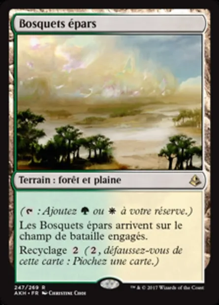 Bosquets épars, carte Magic AKH 247 — extension Amonkhet