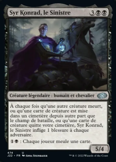 Syr Konrad, le Sinistre, carte Magic J22 474 — extension Jumpstart 2022