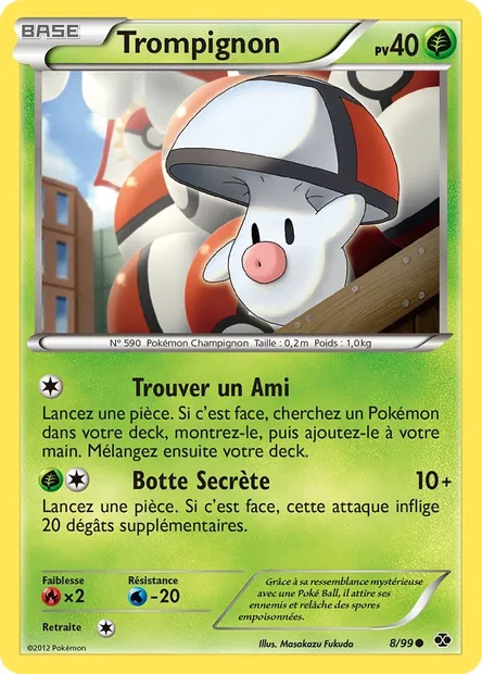 Trompignon, carte Pokémon NXD 8 — extension Destinées Futures