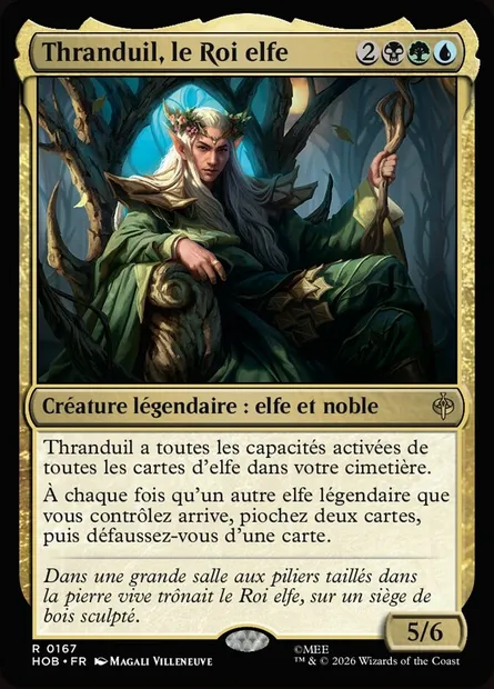 Thranduil, le Roi elfe, carte Magic HOB 167 — extension The Hobbit