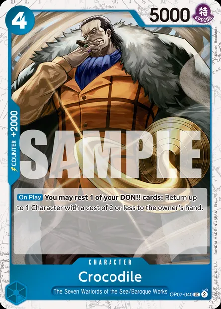 Crocodile, One Piece card OP07-040 — 500 YEARS IN THE FUTURE set