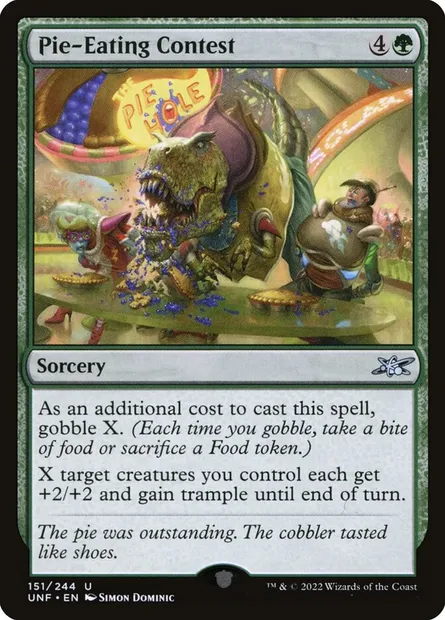 Pie-Eating Contest, Magic card UNF 151 — Unfinity set