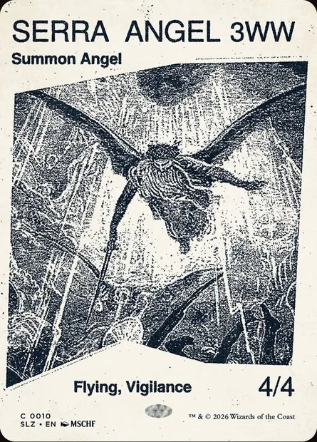 SERRA ANGEL, Magic card SLZ 10 — The Zeta Set set
