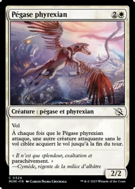 Pégase phyrexian, carte Magic MOM 324 — extension L'invasion des machines