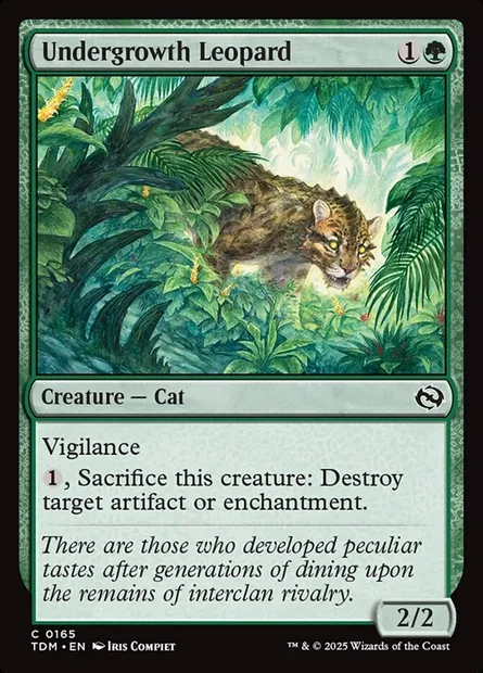 Undergrowth Leopard, Magic card TDM 165 — Tarkir: Dragonstorm set