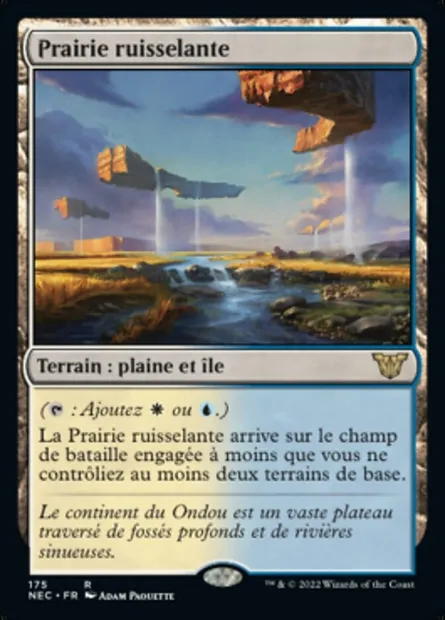 Prairie ruisselante, carte Magic NEC 175 — extension Neon Dynasty Commander