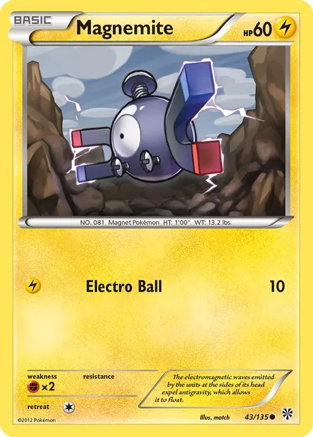 Magnemite, Pokémon card PLS 43 — Plasma Storm set