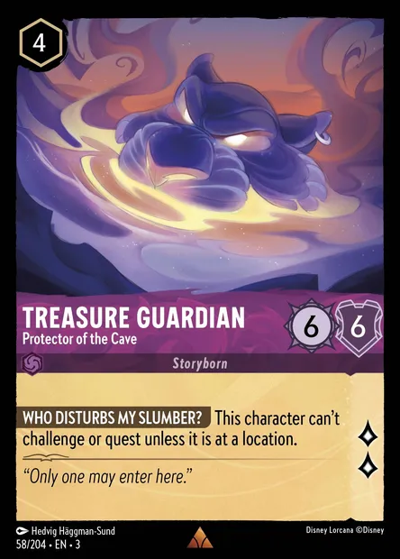 Treasure Guardian - Protector of the Cave, Disney Lorcana card CH3-058 — Into the Inklands set