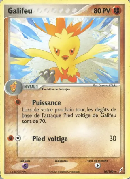 Galifeu, carte Pokémon CG 16 — extension EX Gardiens de Cristal
