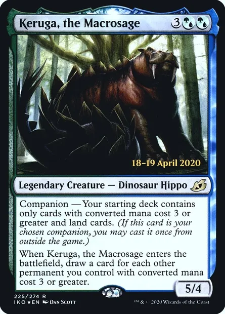 Keruga, the Macrosage, Magic card PIKO 225s — Ikoria: Lair of Behemoths Promos set