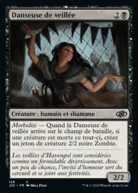 Danseuse de veillée, carte Magic J22 128 — extension Jumpstart 2022