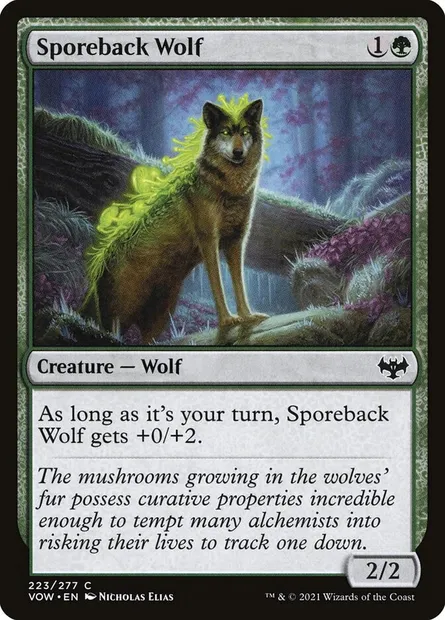 Sporeback Wolf, Magic card VOW 223 — Innistrad: Crimson Vow set