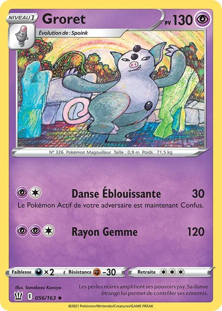 Groret, carte Pokémon BST 56 — extension Styles de combat