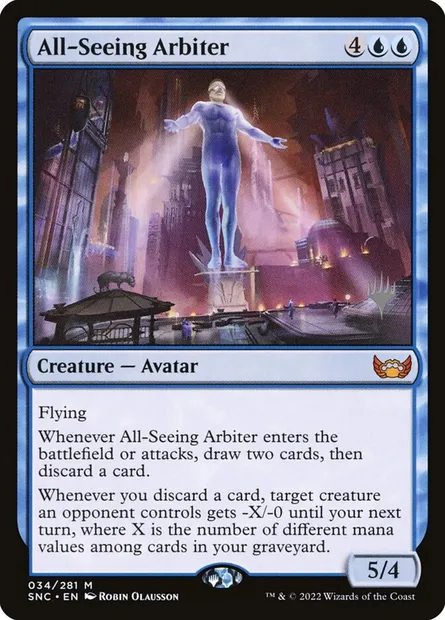 All-Seeing Arbiter, Magic card PSNC 34p — Streets of New Capenna Promos set