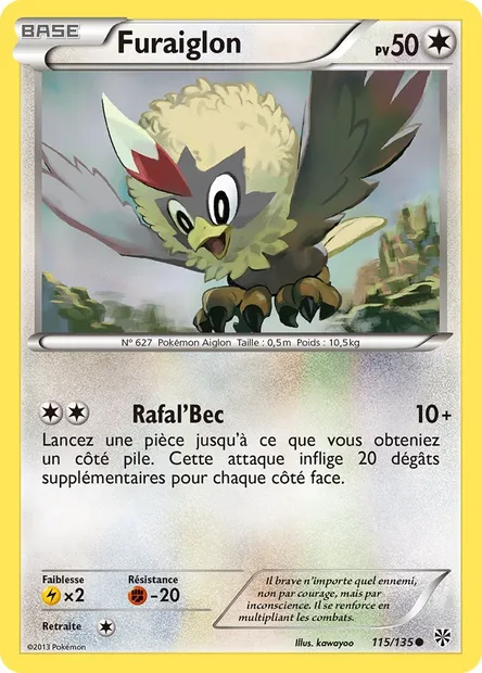 Furaiglon, carte Pokémon PLS 115 — extension Tempète Plasma