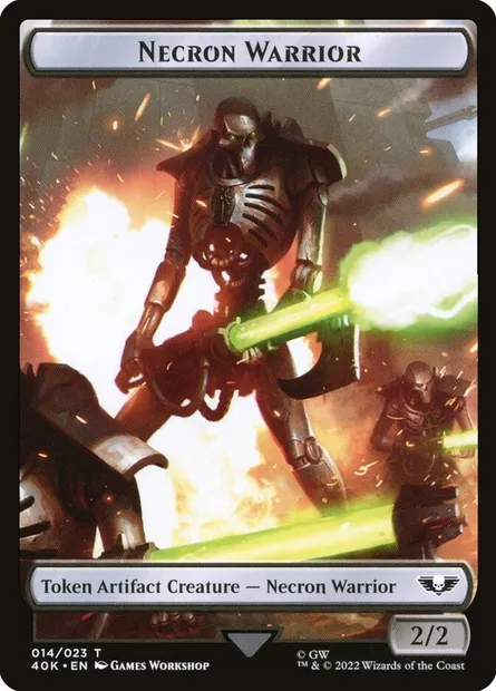 Necron Warrior, Magic card T40K 14 — Warhammer 40,000 Tokens set