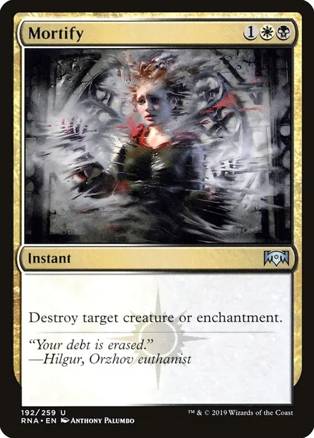Mortify, Magic card RNA 192 — Ravnica Allegiance set