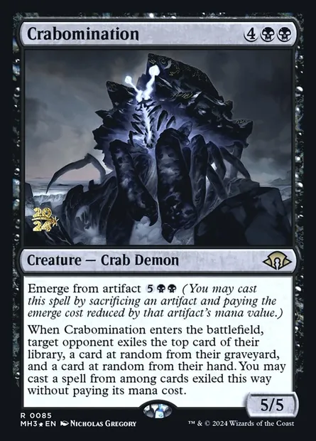 Crabomination, Magic card PMH3 85s — Modern Horizons 3 Promos set