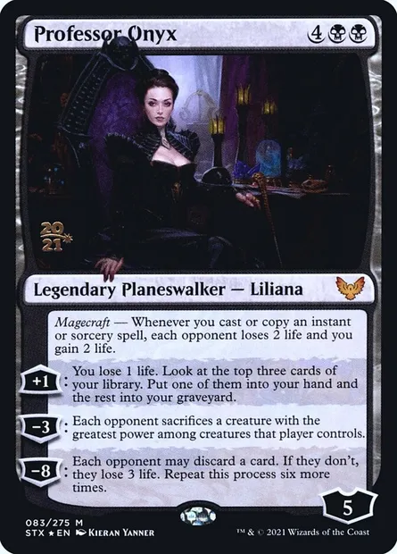 Professor Onyx, Magic card PSTX 83s — Strixhaven: School of Mages Promos set