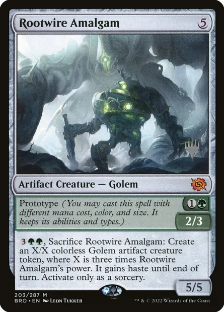 Rootwire Amalgam, Magic card PBRO 203p — The Brothers' War Promos set