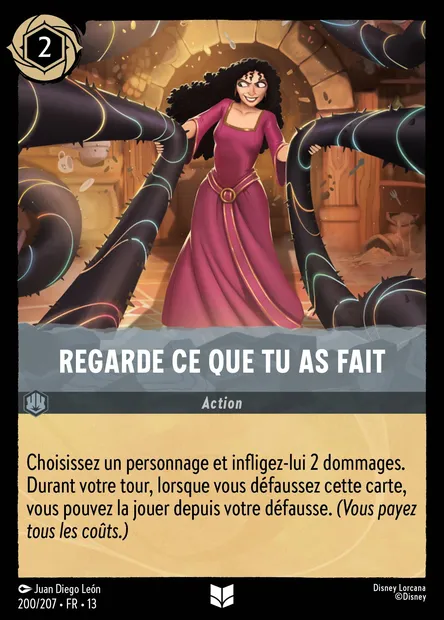 Regarde ce que tu as fait, carte Disney Lorcana CH13-200 — extension Invasion Epineuse!