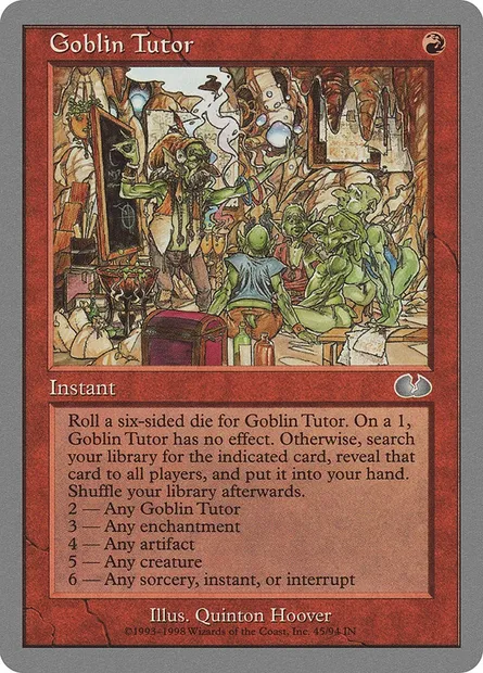Goblin Tutor, Magic card UGL 45 — Unglued set