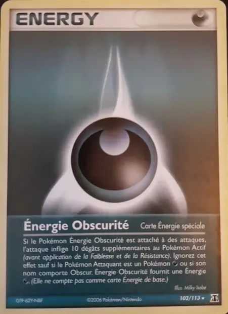 Énergie Obscurité, carte Pokémon DS 103 — extension EX Espèces Delta