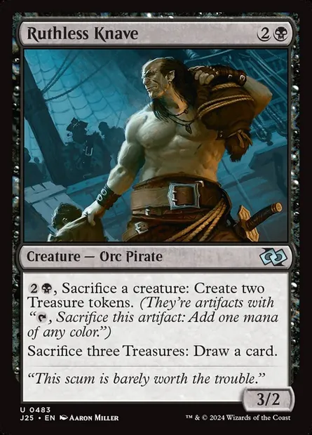 Ruthless Knave, Magic card J25 483 — Foundations Jumpstart set
