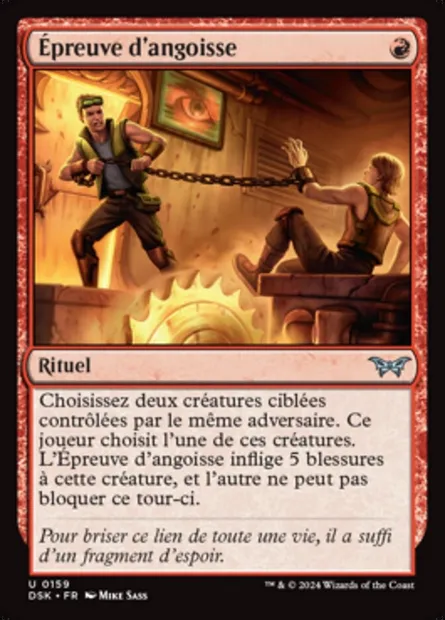 Épreuve d'angoisse, carte Magic DSK 159 — extension Duskmourn: House of Horror