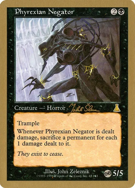 Phyrexian Negator, Magic card WC99 js65sb — World Championship Decks 1999 set