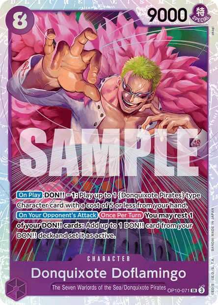 Donquixote Doflamingo, One Piece card OP10-071 — ROYAL BLOOD set