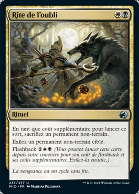 Rite de l'oubli, carte Magic MID 237 — extension Innistrad : chasse de minuit