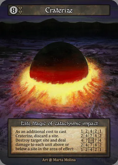 Craterize, carte Sorcery BET 205 — extension Beta
