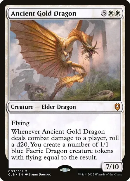 Ancient Gold Dragon, Magic card CLB 3 — Commander Legends: Battle for Baldur's Gate set