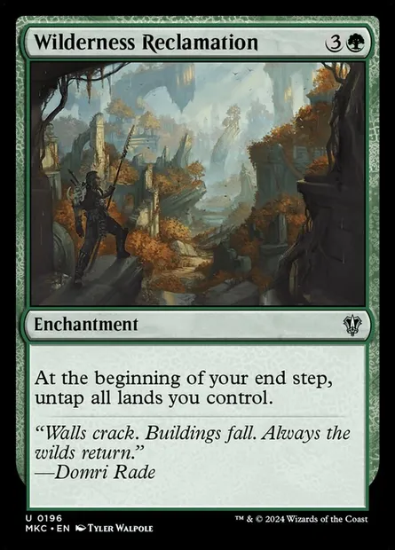 Wilderness Reclamation, Magic card MKC 196 — Murders at Karlov Manor Commander set